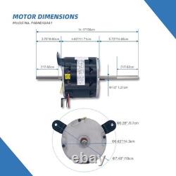 Fan Motor Replaces genteq, 3314471.011/3314471.013,1/4HP 1650RPM/3SPD Compatible