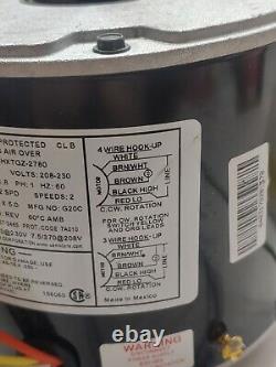 Fast F257-3465 Multi-HP Condenser Fan Motor HP 1/3- 1/6 RPM 1075 /2 SPD