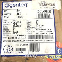 Genteq 3739HS PSC Condenser Fan Motor 3/4 Hp 460 V Ball VSD 1 Ph Shaft. 5-6.5