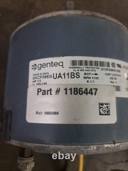 Genteq 5KCP39EGUA11BS Condenser Fan Motor 1186447 1/5HP 208/230V used