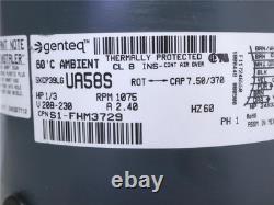 Genteq 5KCP39LGUA58S Condenser Fan Motor 1/3HP 1075RPM 208-230V 1PH S1-FHM3729