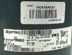 Genteq 5KCP39NFWB06S Condenser Fan Motor HC42AR231 1/4HP 240V 850RPM used #MP208