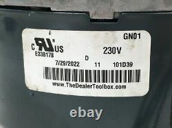 Genteq 5SME39HLHF248 HC42GR237 Condenser Fan Motor 230V 1/3 HP GN01 used #MB498