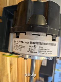 Genteq PIKA JT07 1/4HP ECM Fan Motor 400-1800 RPM, 115/230VAC, 1/2 Shaft Daiken