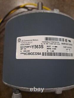 Gentq 5KCP39FGY563S Condenser Fan Motor HC39GE226A 208/230V 1100RPM used (C3T6)