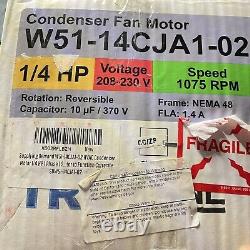 HVAC Condenser Fan Motor W51-14CJA1-02, 1/4 HP 1075 RPM