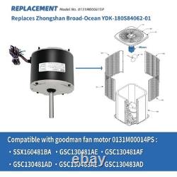 Heavy-Duty 1/4HP Condenser Fan Motor 830 RPM with Capacitor for Goodman Systems