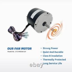 Heavy-Duty 1/4HP Condenser Fan Motor 830 RPM with Capacitor for Goodman Systems