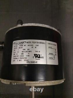 Interlink Condenser Fan Motor YSLB-130-8-B003 100483-42 1/6 HP 230V used #ME23