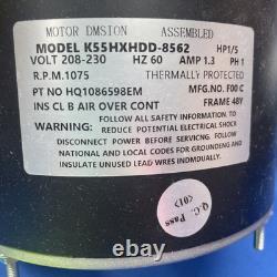 K55HXHDD-8562 Condenser Fan Motor 1/5 Hp 1075 RPM, K55hxpss-7298, K5