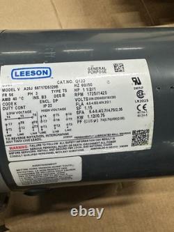 Leeson 056T17d5329 Condenser Fan Motor, 1-1/2 Hp, 56 Frame