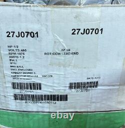 Lennox OEM Blower Fan US Motor 1/2 HP 460V, 1-Phase, 1075 RPM, 1.2A, Free Ship