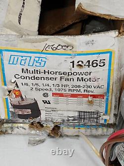 Mars 10465 AC Condenser Fan Motor 1/3HP 230V 1075 RPM 2-Speed