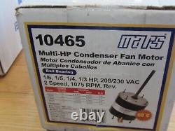 Mars 10465 AC Condenser Fan Motor Multi HP 230V 1075 RPM 2-Speed Reversible NEW