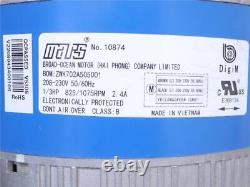 Mars 10874 Condenser Fan Motor 1/3HP 208/230V 825/1075RPM ZWK702A505001