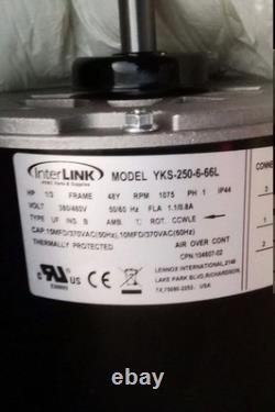 NEW Lennox 14Y70 1/3 hp condenser Fan Motor NEW IN BOX YKS-250-6-66L, 1075 RPM