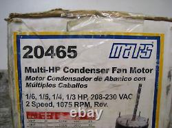 New Mars 20465 1/6-1/3HP 208-230V Multi-HP Condenser Fan Motor Free Shipping