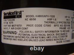 New SericeFirst K48HXAFV-1326 1/4HP Condenser Fan Motor OEM Trane MOT18731