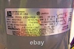 New Trane Emerson 3/4 HP Condenser Fan Motor 460 VAC 1100 RPM 1 Phase 48Y Frame