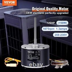 OEM Upgraded Condenser Fan Motor, 1/5HP, 1075RPM, Replacement for ac GE Gente