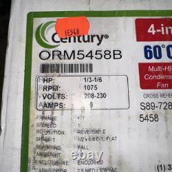 ORM5458B Century 1/3-1/6HP Multi-Horsepower Condenser Electric Fan Motor 1075RPM