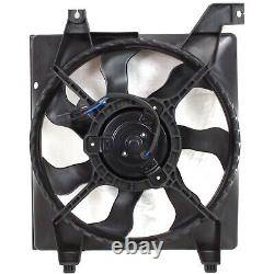 Radiator Cooling Fan with A/C Condenser Fan For 2006-2011 Hyundai Accent Set of 2
