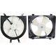 Radiator Cooling Fan With A/c Condenser Fan For 96-98 Honda Civic Lh & Rh Set Of 2