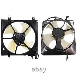 Radiator Cooling Fan with A/C Condenser Fan For 97-2001 Honda CR-V Left & Right