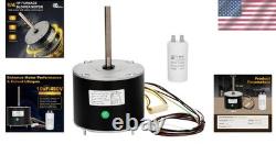 Reliable 1/4HP Condenser Fan Motor 1075RPM, OEM Standard, Metal Capacitor