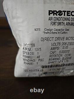 Rheem 51-101774-22 1/8 HP Condenser Fan Motor 5KCP39BGAG14AS RPM 1075 used MB672