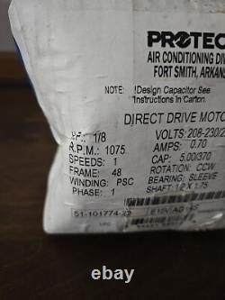 Rheem 51-101774-22 1/8 HP Condenser Fan Motor 5KCP39BGAG14AS RPM 1075 used MB672