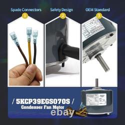 Robust 5KCP39EGY823S Condenser Fan Motor with Color-Coded Wiring for Easy Setup