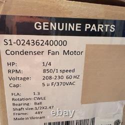 S1-02436240000 Condenser Fan Motor 1/4 HP, 850 RPM, 208-230V, CWLE, 48Y