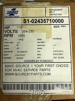Source1 Permanent Split Capacitor S1-02435710000 Motor 208/230V 1/12 HP 1050 RPM
