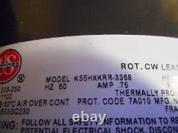 US MOTORS K55HXKRR-3368 / HB33GQ230 Condenser Fan Motor Carrier Bryant