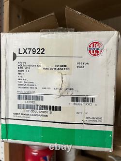 US MOTORS LX7922 CONDENSER FAN MOTOR 1/3hp 1075rpm 460/380-420v NEW