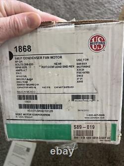 US Motors 1868 Condenser Fan Motor 3/4 HP 1075 RPM 208-230 VAC