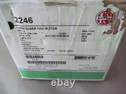 US Motors 2246 Condenser Fan Motor, 1/5 HP, 208-230V, 1075 RPM, 1PH