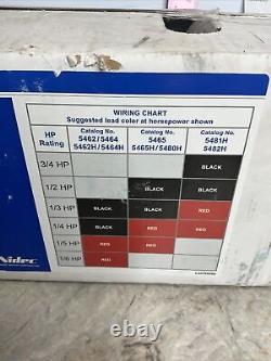 US Motors 5462 RESCUE 5.6 Condenser Fan Motor, 208-230V, 1/3 1/6 HP 1075 RPM