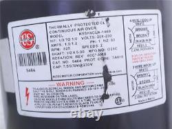 US Motors K55HXCLN-1469 Condenser Fan Motor 208-230V 1/3-1/6HP 2SPD 825RPM 5464