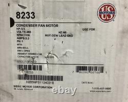 US Motors, k55hxnpb-1104, 8233 Condenser Fan Motor 3/4 HP 460V 1 PH 1100 RPM