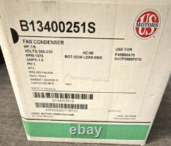 U. S. MOTORS B13400251S Condenser Fan Motor 208-230V 1.0A 1075 RPM CCW 1PH