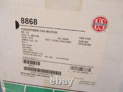 U. S. Motors Condenser Fan Motor 1/2 HP, 208-230 Volts 1075 RPM, Model 8868