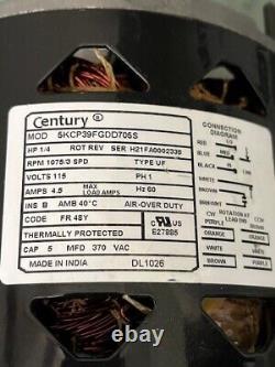 Universal Furnace Blower Motor 1/4HP 115Volt 1075/3SPD Brand new