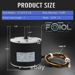 Upgraded 1/4 HP Condenser Fan Motor 208-230V Easy Installation, Durable Build