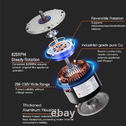 Upgraded 5KCP39GGV570S 1/8 HP AC Condenser GE Trane Fan Motor 208-230V 825 RPM