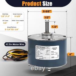 Versatile 208-230V Condenser Fan Motor, 1/4 HP, Easy Installation for AC Units