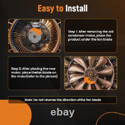 W51-14CJA1-02 Condenser Fan Motor 1/4 HP 208/230V 1075 RPM Replacement New