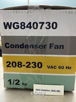 WAGNER CONDENSER FAN Motor WG840730 208-230VAC 60Hz 1/2 HP