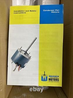WAGNER CONDENSER FAN Motor WG840730 208-230VAC 60Hz 1/2 HP